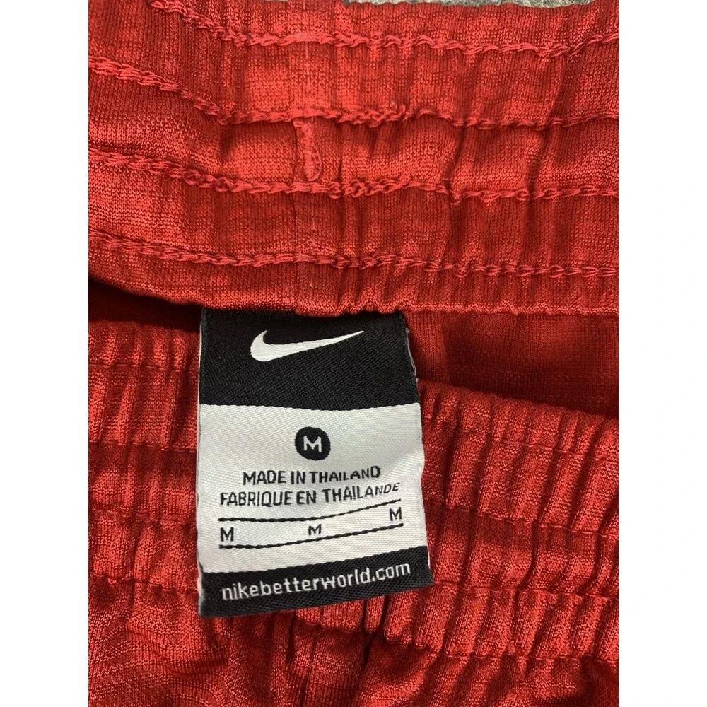 Nike Dri-FIT Basketball Shorts Mens Medium Red Black White Mesh Athletic Gym